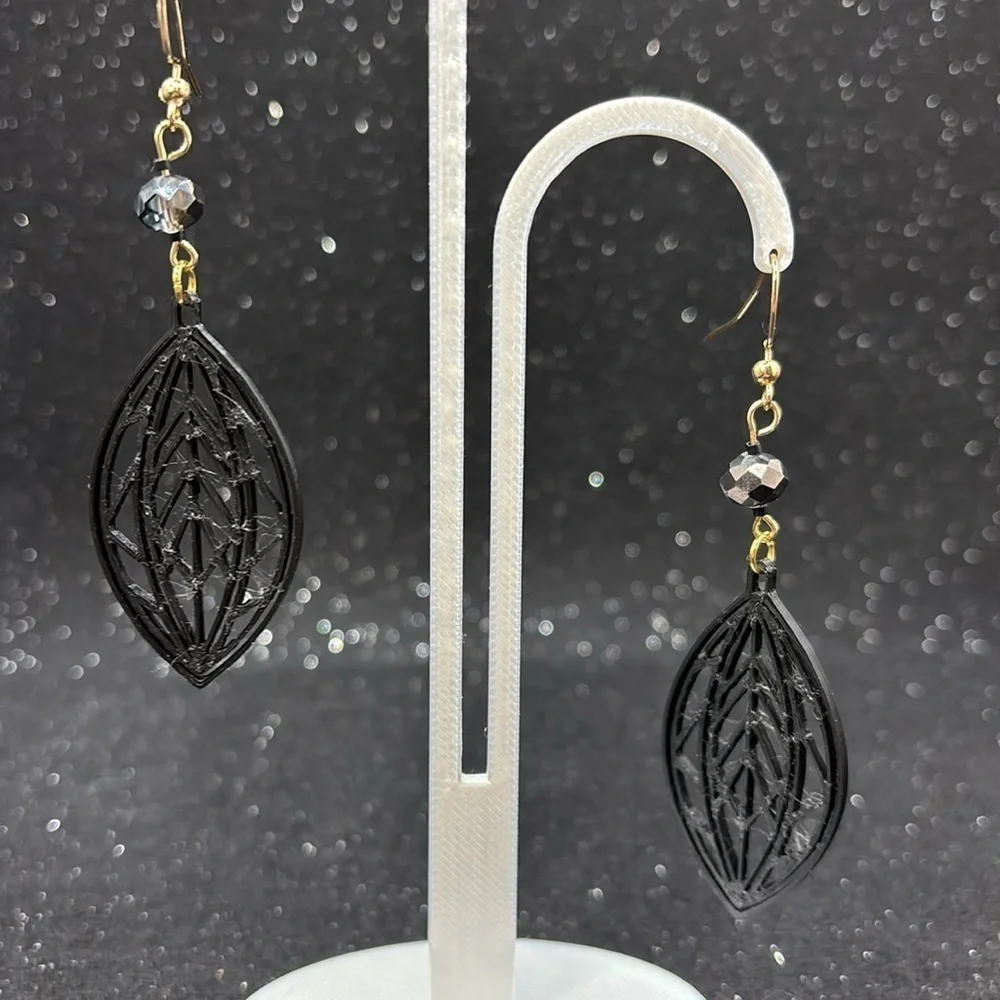 Elegant Black and Gold Earrings